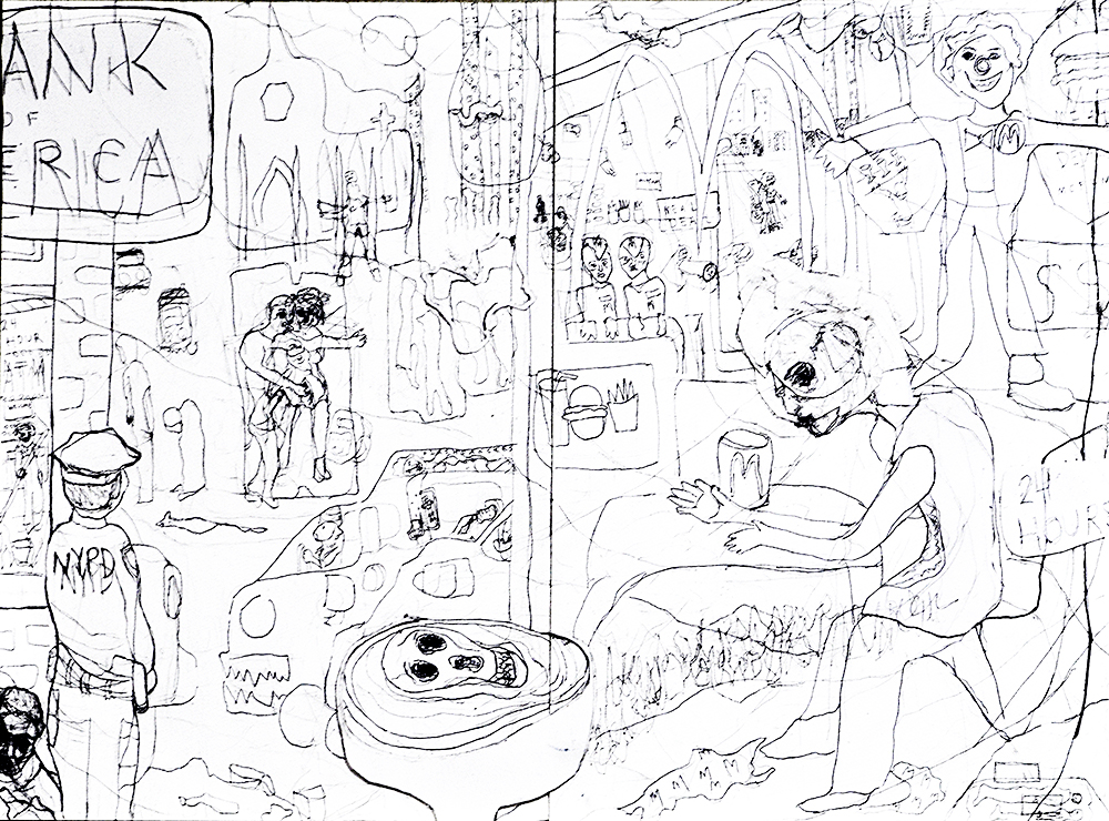 Night Memory - Ink on Acid Proof Paper by Christina Winsor