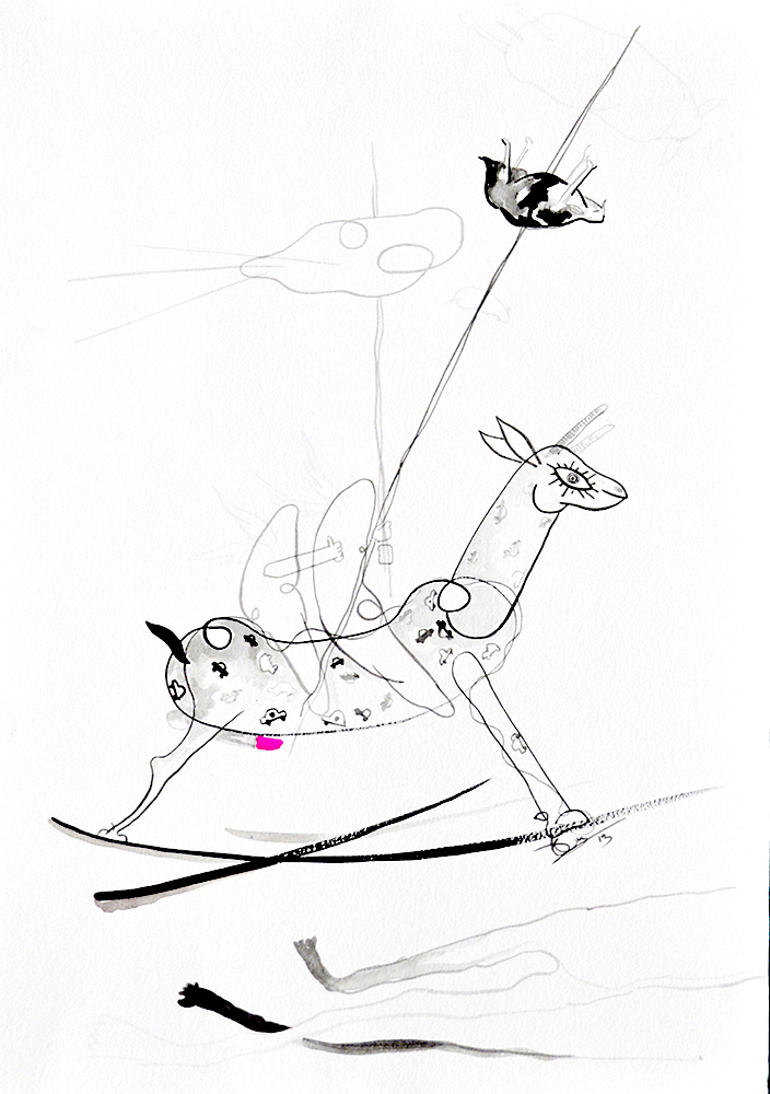 Untitled - Ink On Acid Proof Paper by Kshitij Das