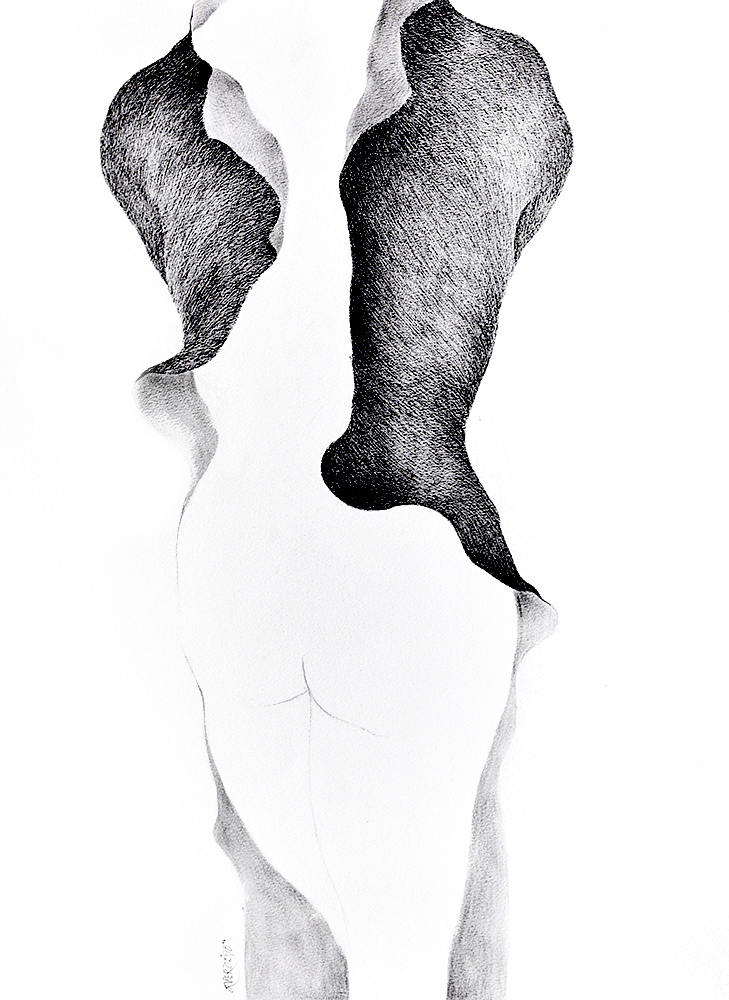 Untitled - Ink On Acid Proof Paper by Querozito De Souza 