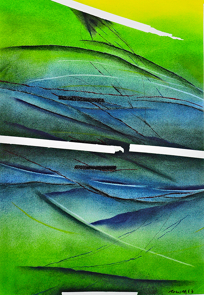 Untitled - Dry Pastel On Acid Proof Paper by Vidhya Sagar Upadhyaya