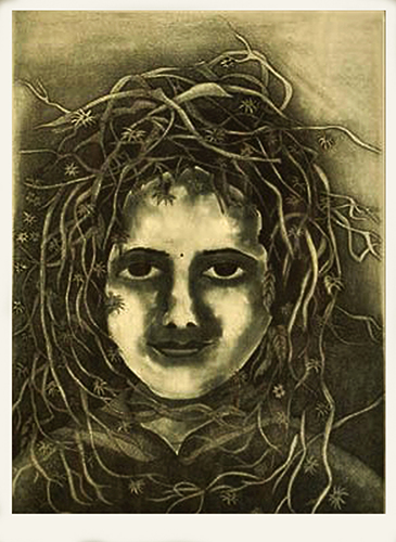 Untitiled - ETCHING  On Acid Proof Somerset Paper by Preeti Agarwal