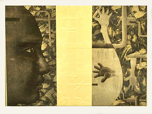 Untitiled - ETCHING  On Acid Proof Somerset Paper by Prashant Sitapara