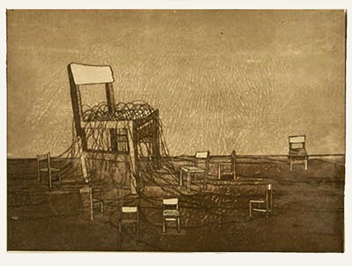 Untitiled - ETCHING  On Acid Proof Somerset Paper by Rachana Badrakia