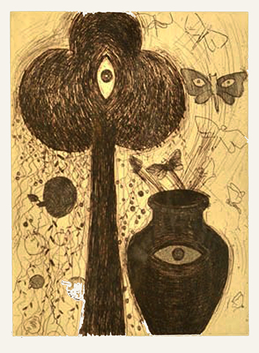 Untitiled - ETCHING  On Acid Proof Somerset Paper by Shridhar Murthy