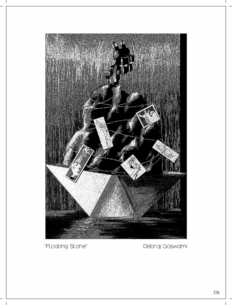Floating Stone - Platography On Acid Proof Paper by Debraj Goswami