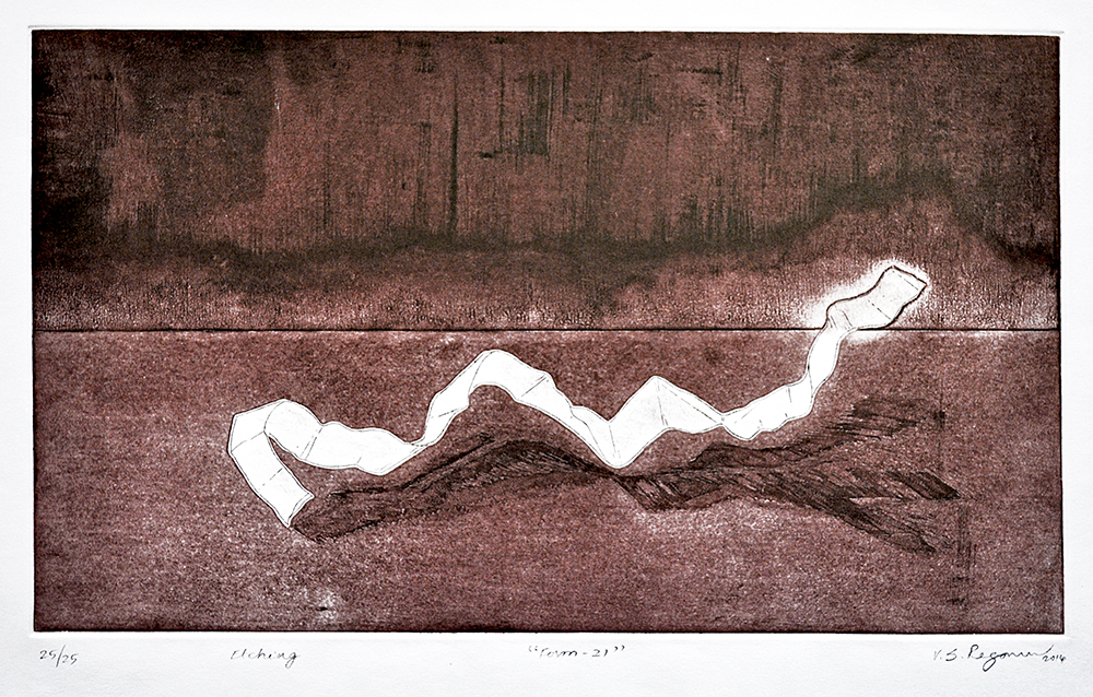 Form 21 - Etching On Paper by Saravana Raghvan