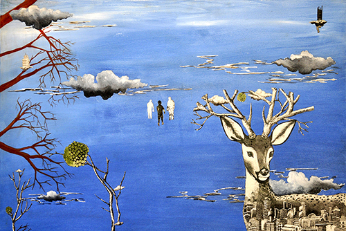 Animal, Tree & Clouds By Gopal Parmar.