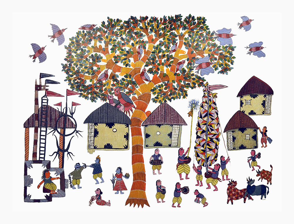 Gond Art By Raj kumar Shyam