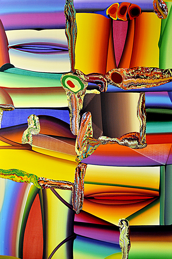 Streched Bodies -  Acrylic  On Canvas by BOSE KRISHNAMACHARI