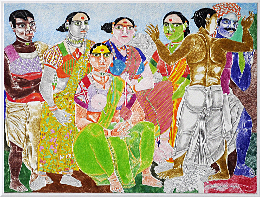 Untitled - Mixed Media  On Acid Free Paper by LAXMA GOUD