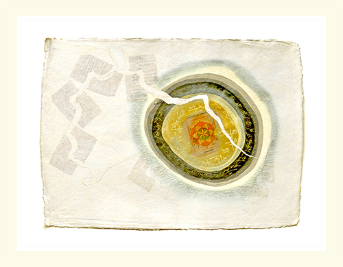 Bygone History III - ?Mix Media On Acid Proof Hand made Paper by Vinay Sharma