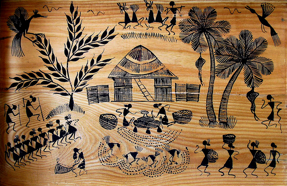 Sanguineness - Warli Painting by Ganesh Wangadd