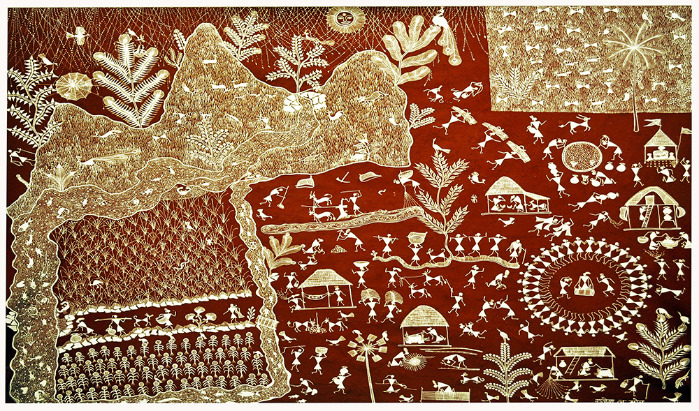 Gala -  Warli Painting by Rajesh More 