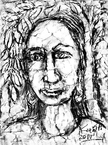 Portrait of a Rural Woman By Kanti Patel.